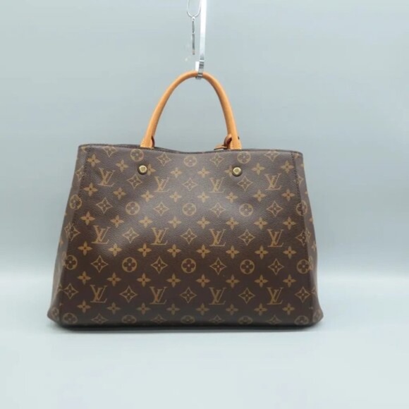 100% Authentic Louis Vuitton Montaigne Brown Monogram Canvas Satchel - Picture 2 of 12
